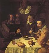 Diego Velazquez Trois Hommes a table (df02) oil painting